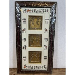 Dhokra Handpainted Framed Art Brass 20"x10.5"